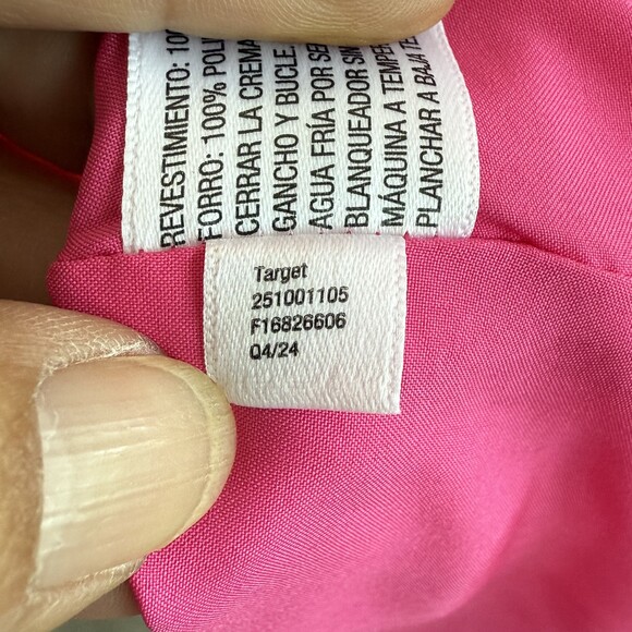 Kate Spade x Target Pink Red Floral Peplum Midi Dress Women’s Size 8 NWT - Picture 13 of 15